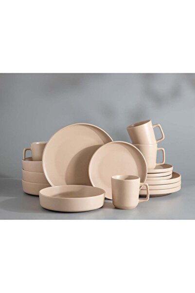 Generic 16 Piece Stoneware Dinnerware Set for 4, Kitchen Plates,Bowls And Mug...