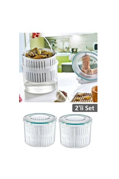 Matiate Home 2-Piece Fresh Box Pickle and Olive Container (2.5 Lt + 2.5 Lt)