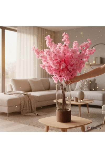 OEM Ramură Artificială Sakura Roz 90 cm