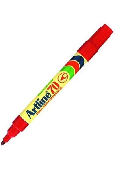 artline Μαρκαδόρος Νο70 Μόνιμος Κόκκινος με Μεσαία Στρογγυλή Μύτη (04-1-73-041)