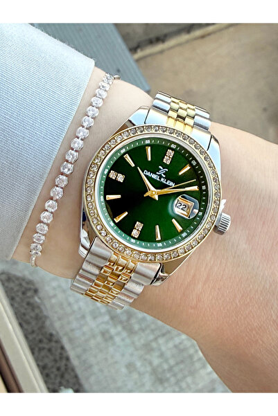 Daniel Klein Kadranı Yeşil 32 mm Takvimli Kadın Kol Saati