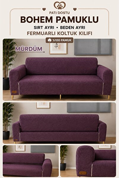 İLYEVTEKSTİLİ Luxury Cotton Bohemia Fabric - for Seat, Sofa Cover, Back Separ...