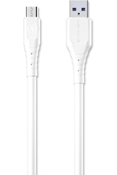 WK WDC-152 1μ Κανονικό Καλώδιο USB 2.0 σε micro USB Λευκό