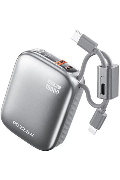 WK F97 Power Bank 10000mAh 22.5W με θύρα USB-A και θύρα USB-C Ασημί
