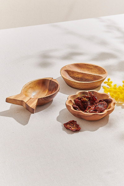 Paşabahçe وعاء سمك خشبي صغير، أدوات مائدة أنيقة، إكسسوارات المطبخ