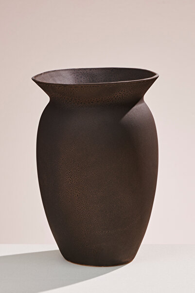 Paşabahçe Simple Ceramic Decorative Vase 29 Cm, Stylish Decorative Vase