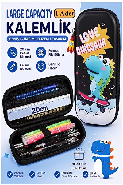 Artlantis Držač za olovke sa reljefnim dinosaurusima i pregradama, 1 komad, P...