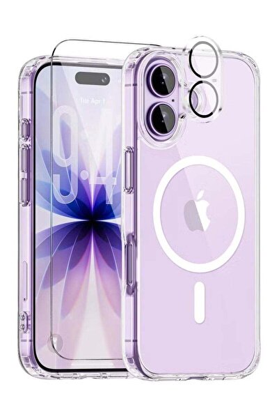ELTRAZONE iPhone 17 6.3 Inch Clear Case with Tempered Glass Screen Protector ...