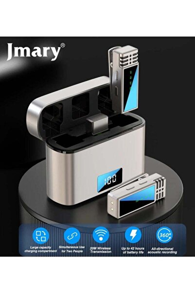 Jmary MW-15 USB-C 2.4G Wireless Lavalier Microphone – Portable Lavalier Mic w...