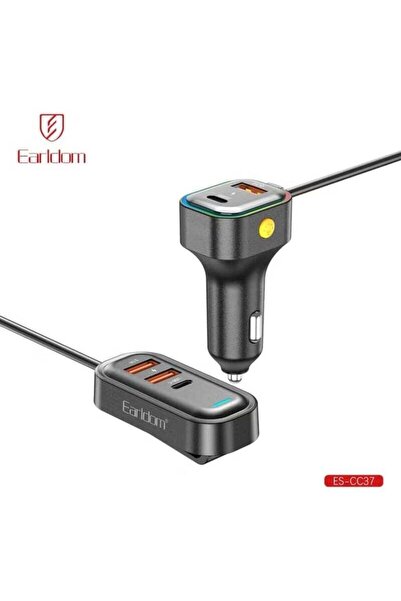Earldom CC37 5-in-1 Car Charger with Multiple USB Ports, Fast Charging Car Ad...