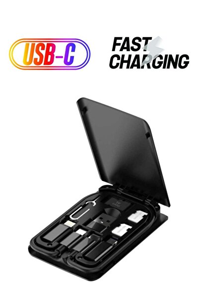 ELTRAZONE صندوق متعدد الوظائف مع كابلات من النوع C إلى النوع C/USB/Lightning/...
