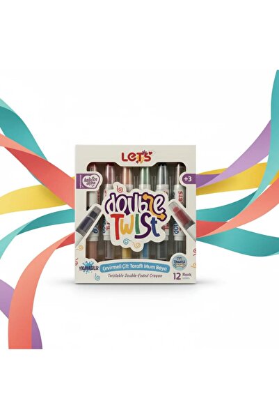 Art & Art Lets Double Twist Double-Sided Twistable Crayon 12 Colors