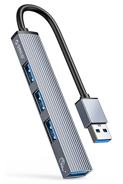 Orico USB hub AH-A13, 4x θυρών, USB 3.0, 5Gbps, USB σύνδεση, γκρι