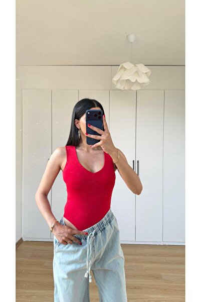 GAUS CO Kırmızı Basic Bodysuit GAUS-01564