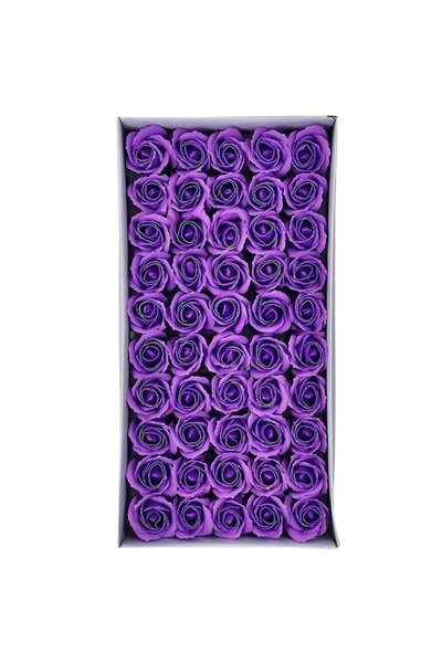Alista Home Set de 50 trandafiri de săpun, 5x5 cm, calitate premium, decor el...