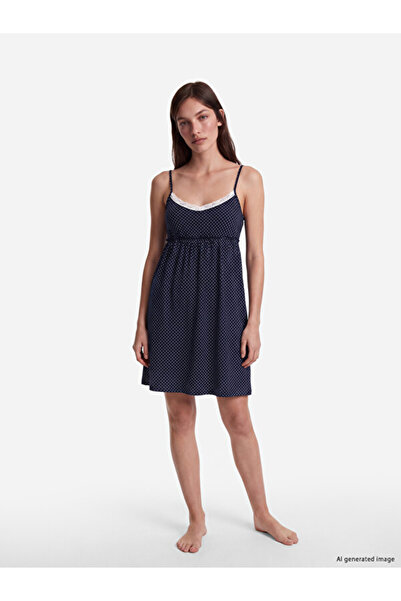 LC Waikiki Esvab • Modern & Distinctive V Plaid Polka Dot Strap Nightgown for...