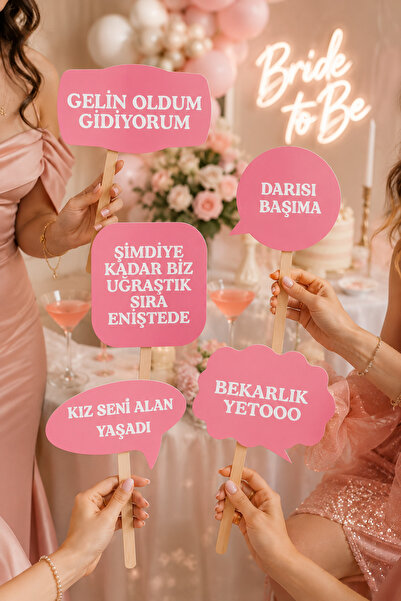 Funzee Set of 6 Bachelor Party Speech Balloons |   Bride to Be Photo Shoot Ca...