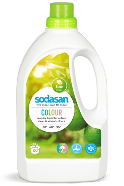 Sodasan Detergent lichid pentru rufe colorate cu lime 1.5l