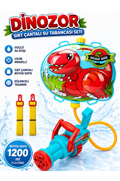 a v d a Dino Sırt Çantalı Pompalı Su Tabancası 1200ml