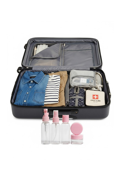 Generic Brand Novapazr 30 ml 5-Piece Travel Bath Bottle Set (145645) with Bag