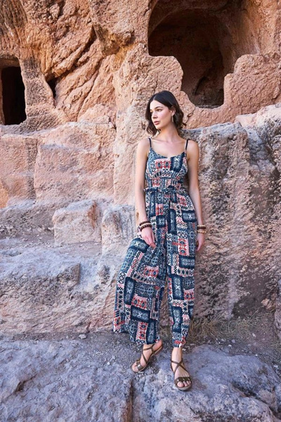 kapsulavm Ethnic Patterned Jumpsuit