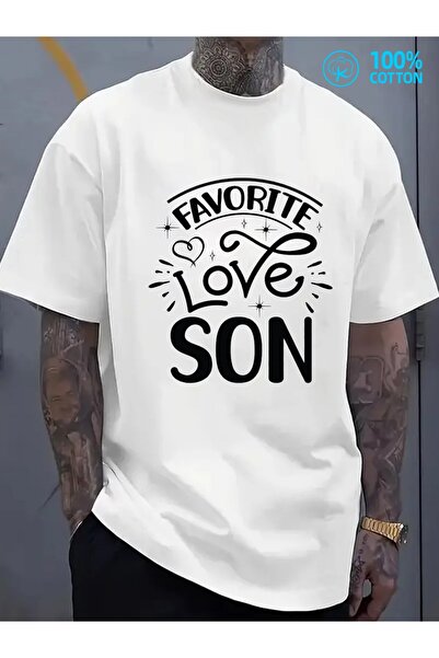 BASEPULSE Favorite Son Love Shirts Mens 180G 100% Cotton Graphic Cheap Pack W...