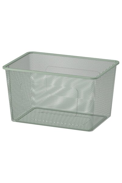 Trofast صندوق تخزين شبكي، لون أخضر فاتح-رمادي، 42 × 30 × 23 سم
