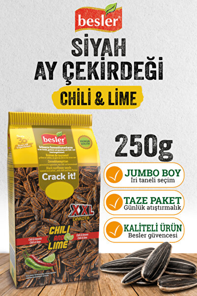 Besler Siyah Ay Çekirdeği 250gr. Chili Lime aromalı