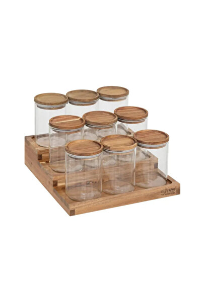 5five Simple Smart Σετ 9 γυάλινων δοχείων Accacya, 24 x 23 x Υ 15 εκ.