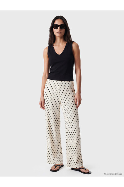 LC Waikiki Rmz Gi̇yi̇m Farkiyla Women's Polka Dot Pants with Waist Drawstring