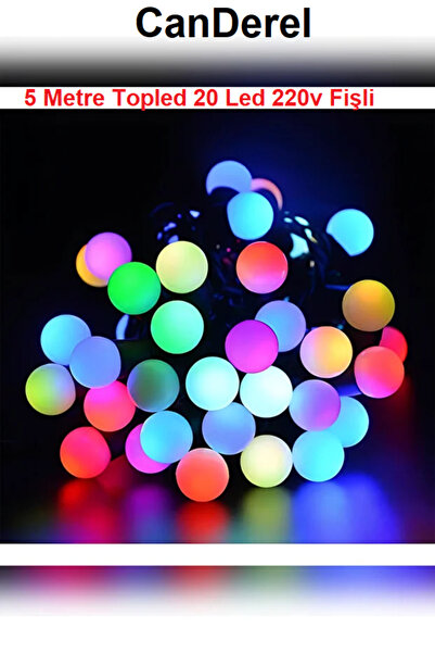 Canderel Mini Top Led 5 Metre 20 Led Fişli RGB Tak Çalıştır iç Ve Dış Mekan D...