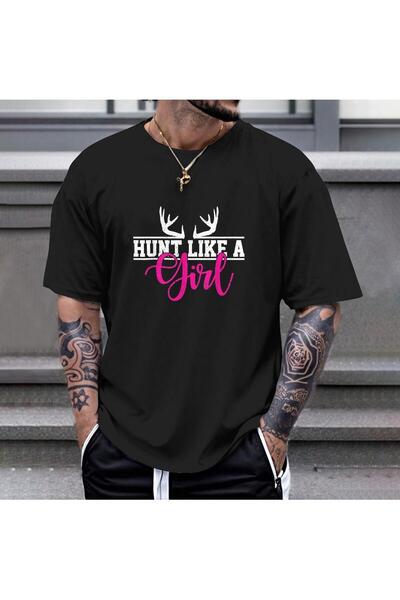 STITCHLY Men's Women's Pattern TShirt 180gsm Heavyweight, Like a Slogan Antle...