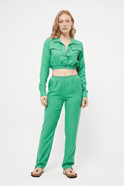 Fulla Moda Snap Fastener Elastic Waistband 2-Piece Set