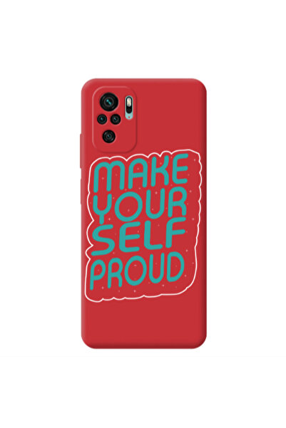 Other Xiaomi Redmi Note 10S Make Your Self Proud Red Colored Silicone TPU Θήκη