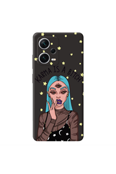 Other Xiaomi Poco X5 Karma is a bitch Black Colored Silicone TPU Θήκη