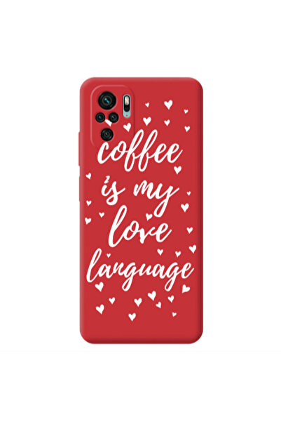 Other Xiaomi Redmi Note 10S Coffe is my love language Red Colored Silicone TP...