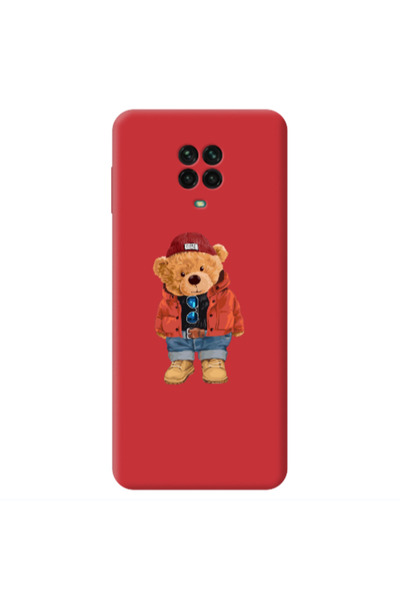Other Xiaomi Redmi Note 9 Pro Bear in a hat Red Colored Silicone TPU Θήκη
