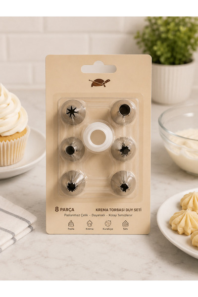 Arsimo 8 Piece Stainless Steel Piping Tip Set - 8 Piece Set Compatible with S...