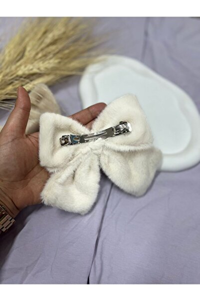 EyER Shoping Furry plush automatic buckle white