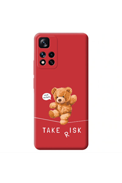 Other Xiaomi Redmi Note 11 Pro 5G Take risk Red Colored Silicone TPU Θήκη