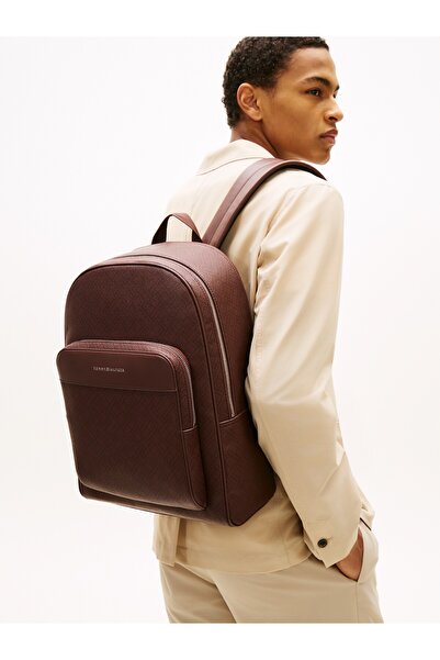 Tommy Hilfiger TH FLAG MONOGRAM BACKPACK SIRT ÇANTASI OS GB6 Coffee Bean