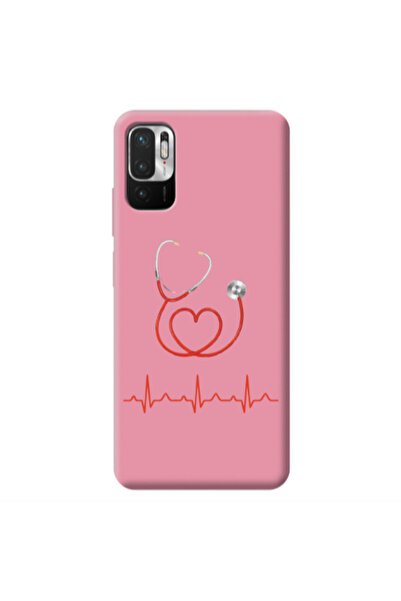 Other Xiaomi Redmi Note 10 Pro 5G Stethoscope Pink Colored Silicone TPU Θήκη