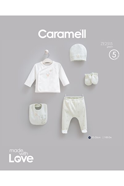Caramell 5-Piece Hospital Discharge Bodysuit Set Teddy Bear Ze2515
