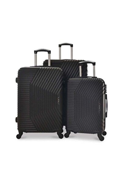 New Travel 3-Piece Wheeled Trolley Luggage Set, Hard Shell ABS, 360° Spinner ...