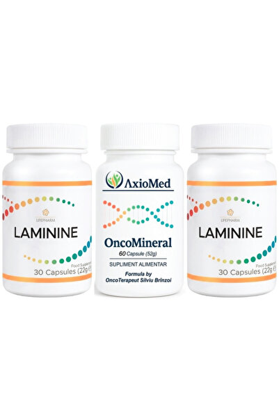 AxioMed Pachet 3 suplimente cu OncoMineral și 2 x Laminine (LifePharm)