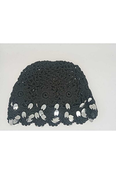 Kervan Pazar KADIN İTHAL EL ÖRGÜSÜ BOHEM TARZI ÇİÇEK MOTİFLİ PULLU SAÇ FİLESİ BANDANA