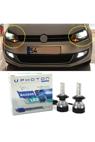 Photon Vw Polo Mk5 Led Xenon Uzun Far Ampulü H7 Access Yeni Seri Beyaz 2009-2017