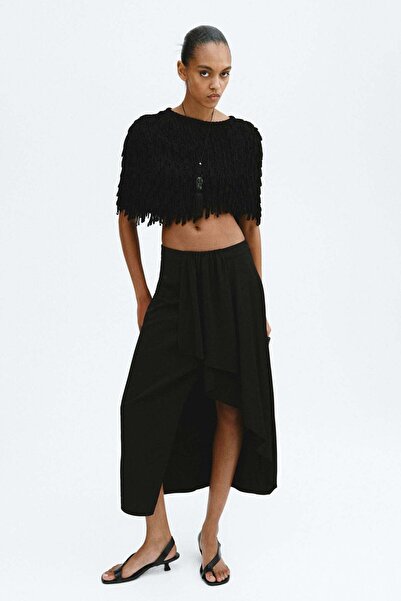 H&M Draped-panel asymmetric skirt