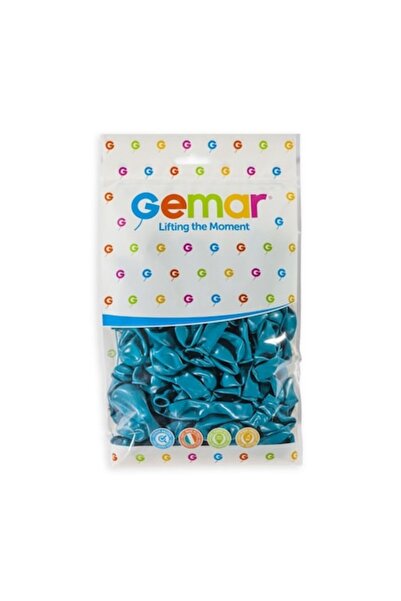 Gemar Set 100 latex balloons, A50, Turquoise