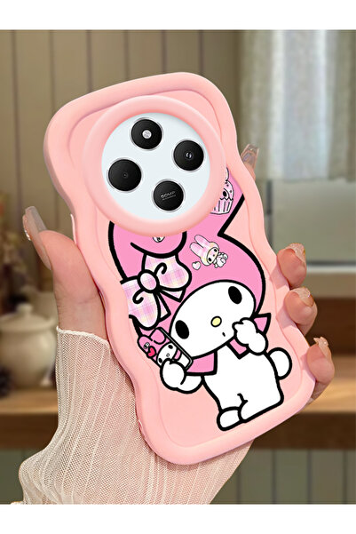 Hontinga Redmi 14C Uyumlu Kılıf kamera koruyucu Pembe Silikon Couple Telefon ...